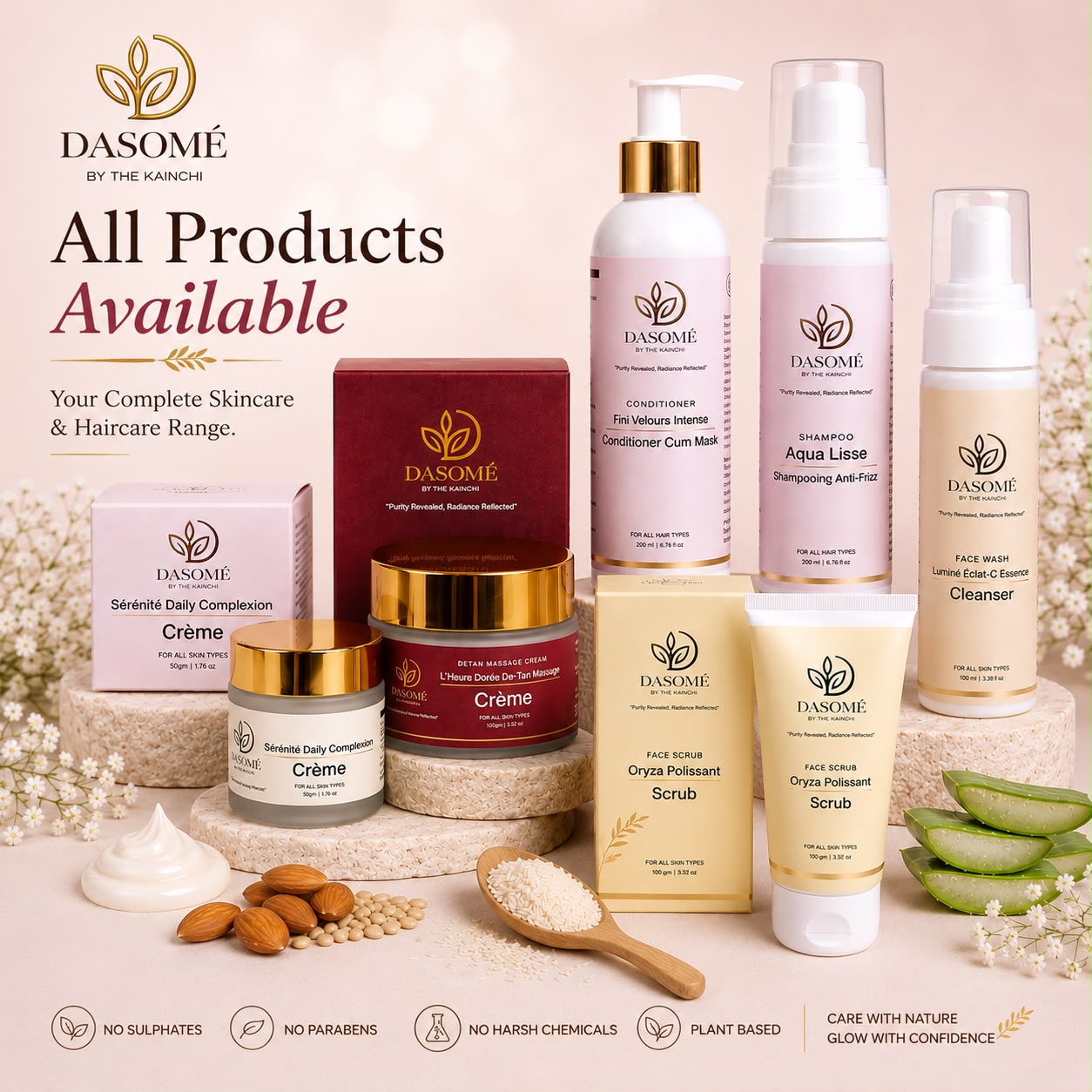 Dasomé Complete Skincare and Haircare Range by The Kainchi