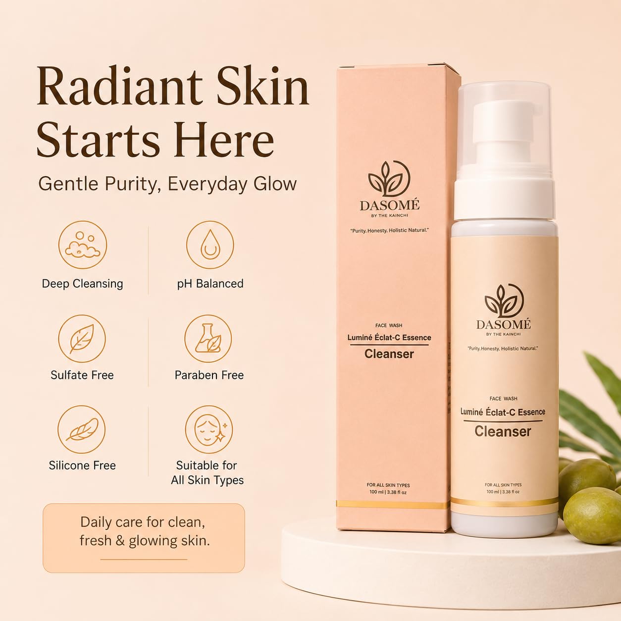 AHA BHA Exfoliating Cleanser by Dasomé