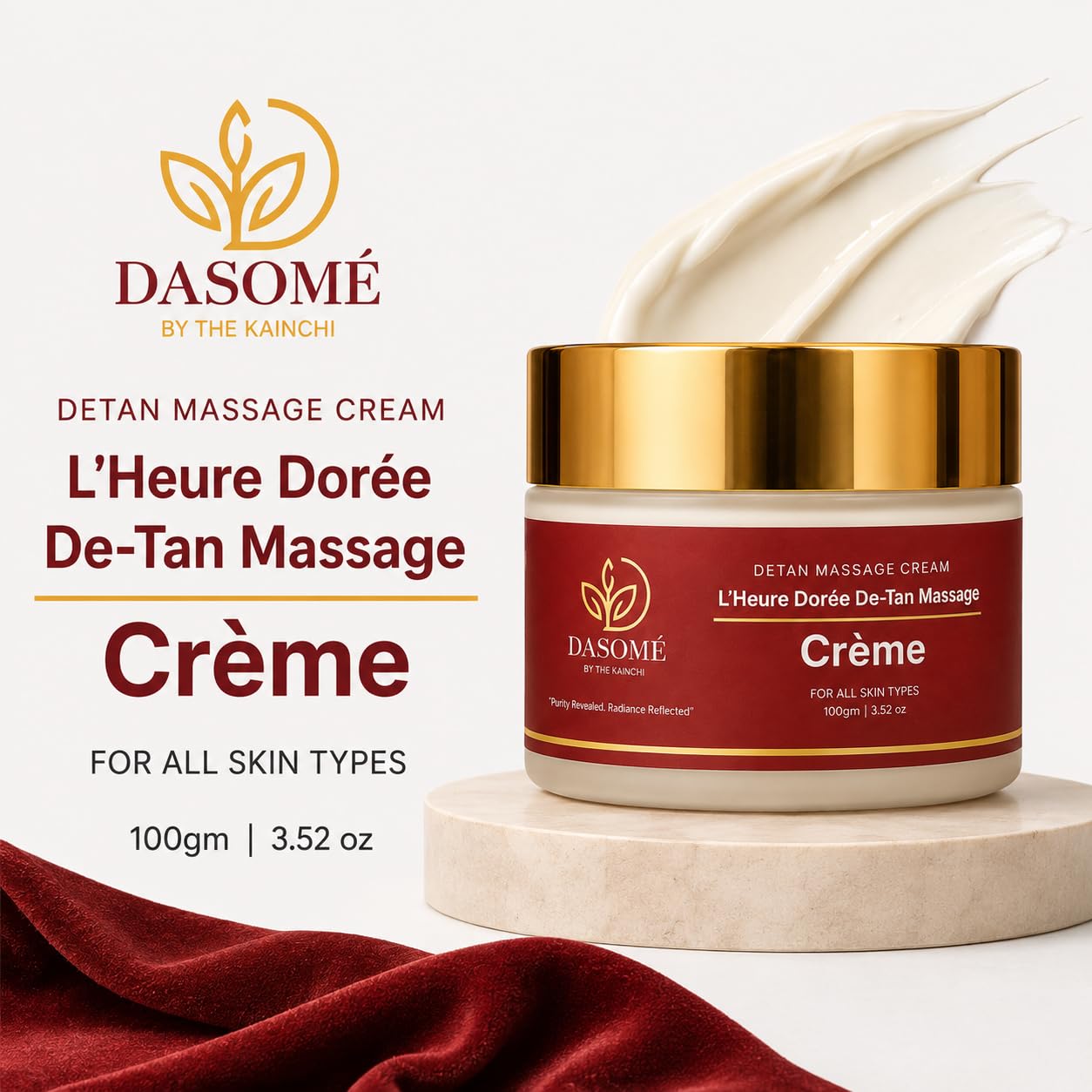 L'Heure Dorée De-Tan Massage Crème by Dasomé